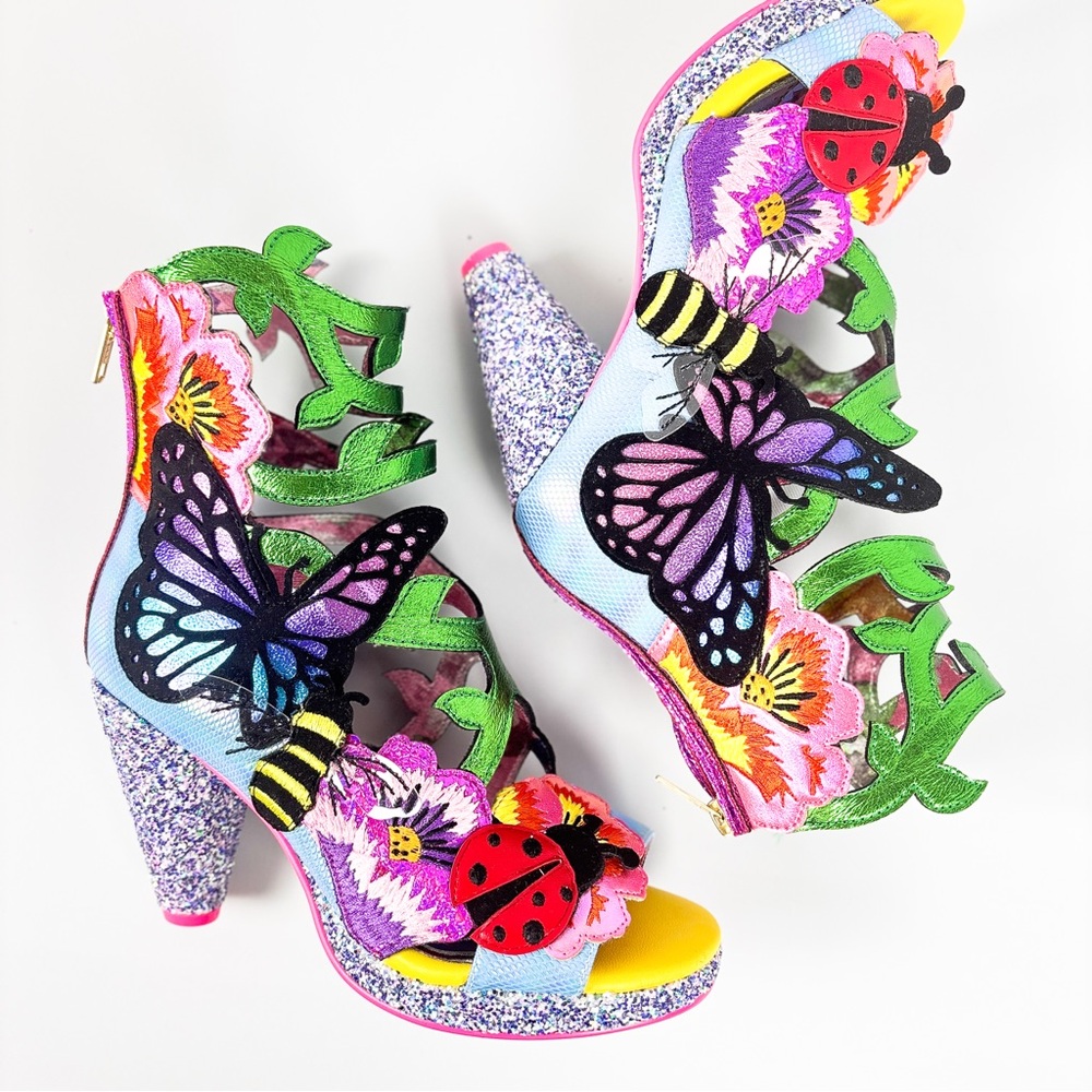 Irregular Choice Beasty Blooms Floral Statement Heels – Size 38 – Rare
